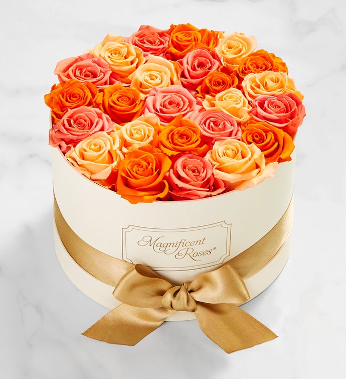 Magnificent Roses® Preserved Autumn Sunset Roses